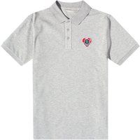 Polo tričko Moncler Heart Logo Polo Shirt Šedá | 8A000-84556-10-984, 1