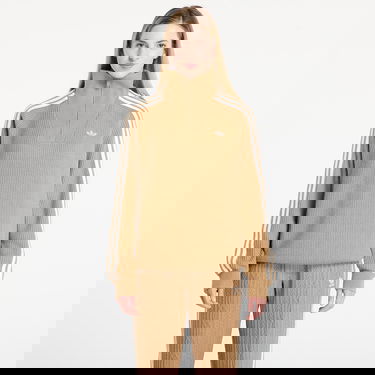 Sveter adidas Originals Ribbed Funnel Neck Quarter Zip Sweater Béžová | KS7787, 0