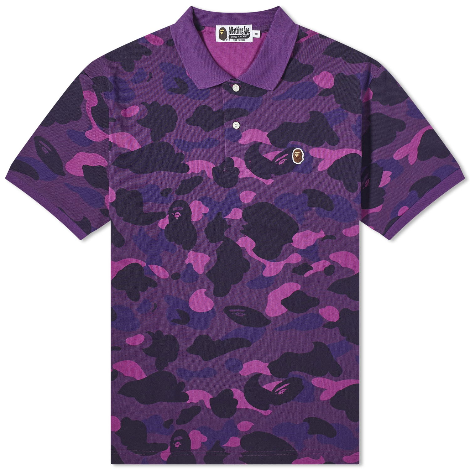 Polo tričko BAPE Color Camo Ape Head One Point Polo Fialová | 001POJ801001M-PUR, 0