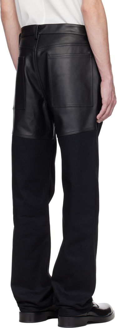 Cargo nohavice Jil Sander Jil Sander Leather Jeans Čierna | J22KA0267_J46655, 2