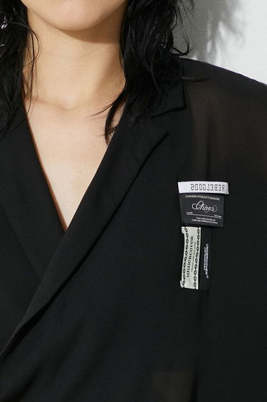 Košeľa UNDERCOVER Undercover Asymmetric Sheer Shirt Čierna | UC1D1304.2, 5