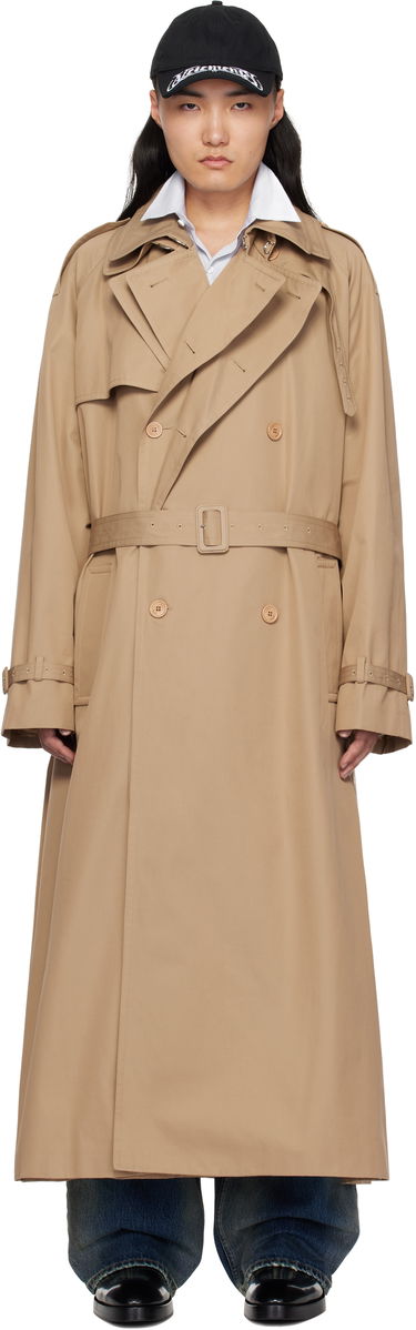 Trenčkot VETEMENTS Vetements Runway Double Trench Coat Béžová | UA66CO400S, 0