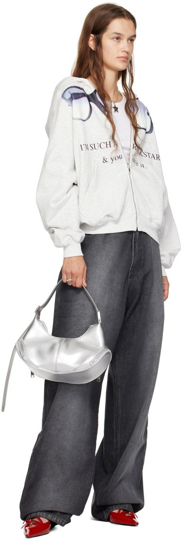 Taška cez rameno OSOI Metallic Leather Shoulder Bag Metalická | 24FWB03013011, 3