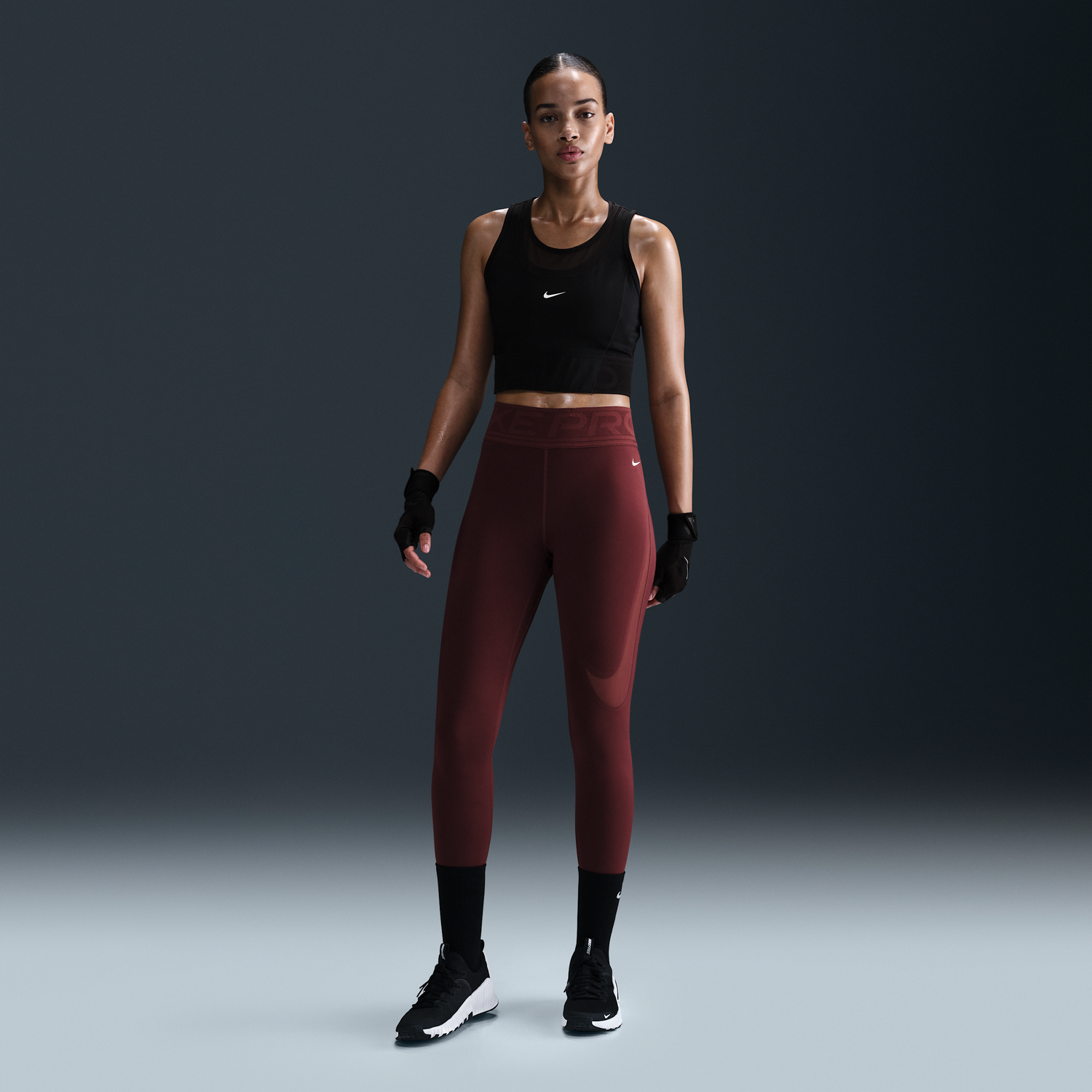 Crop Top Nike Pro Sculpt High-Waisted Leggings Čierna | HJ1157-619, 1