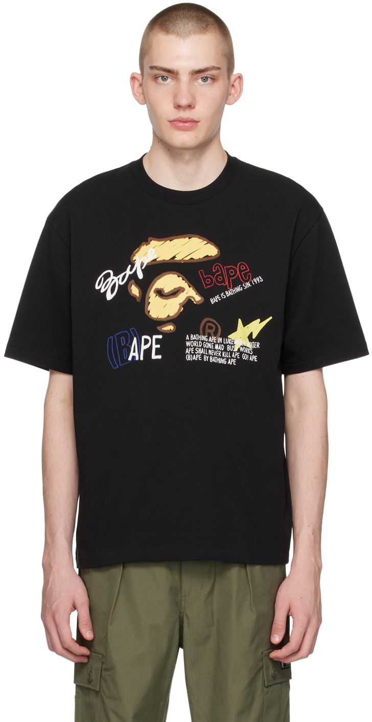 Tričko BAPE Relaxed-Fit T-Shirt Čierna | 001TEK301326M, 0