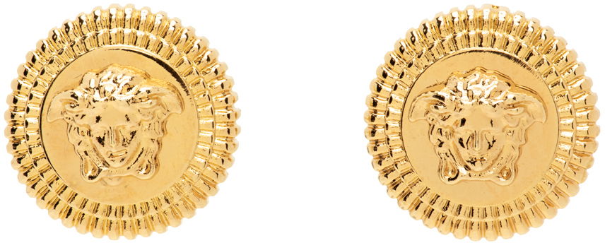 Náušnice Versace Medusa Earrings Béžová | 1005333_1A00620, 0