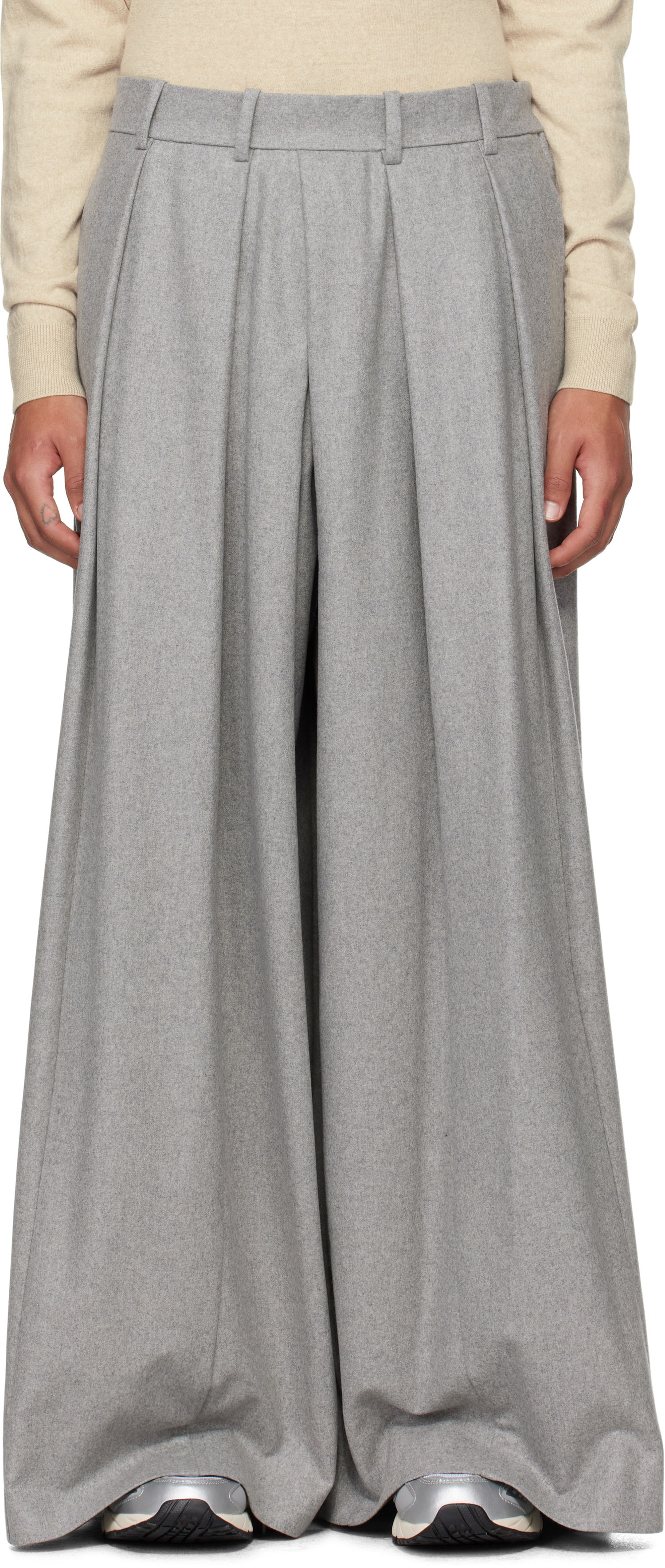 Nohavice HED MAYNER Flannel Trousers Šedá | HMMZ30017A-HZ137, 0