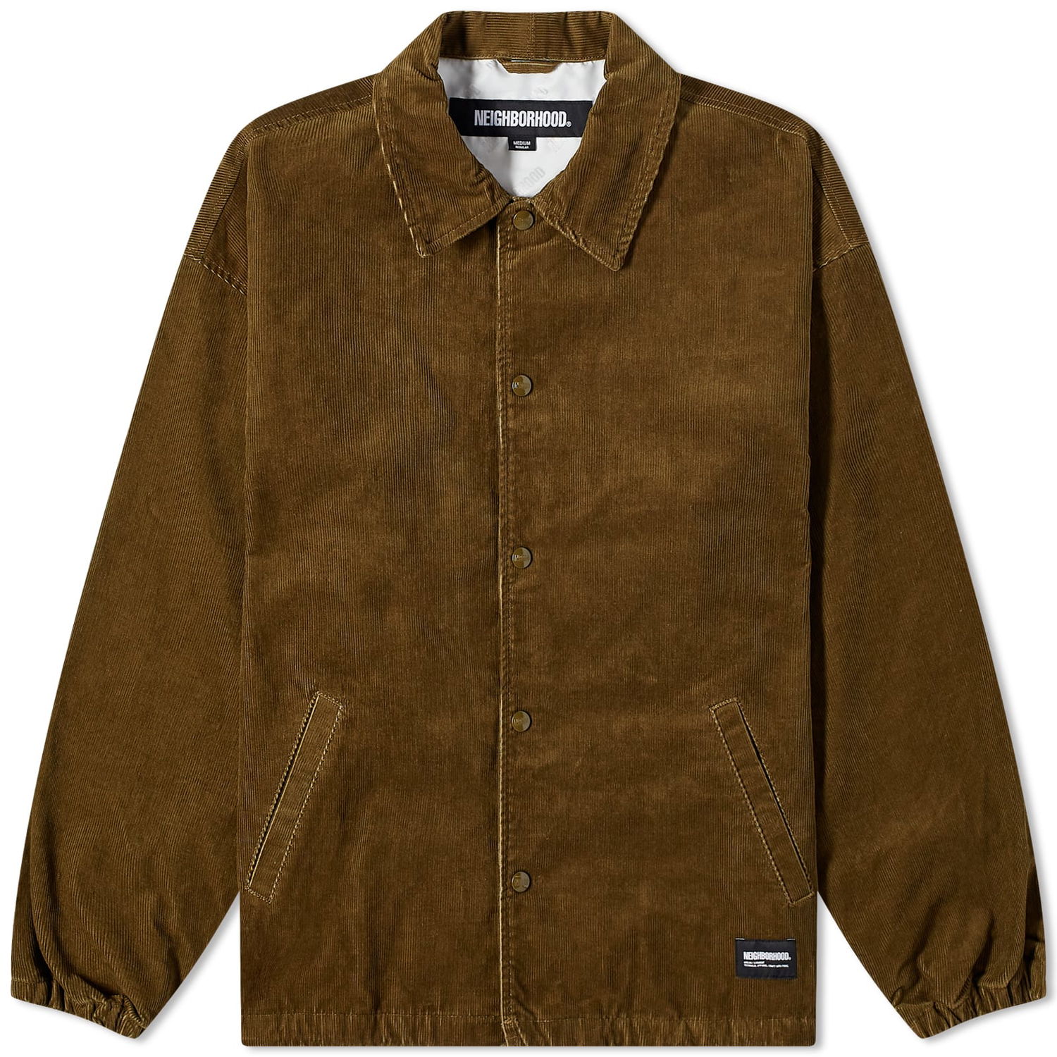 Bunda Neighborhood Corduroy Coach Jacket Hnedá | 232SPNH-JKM04-OD, 0