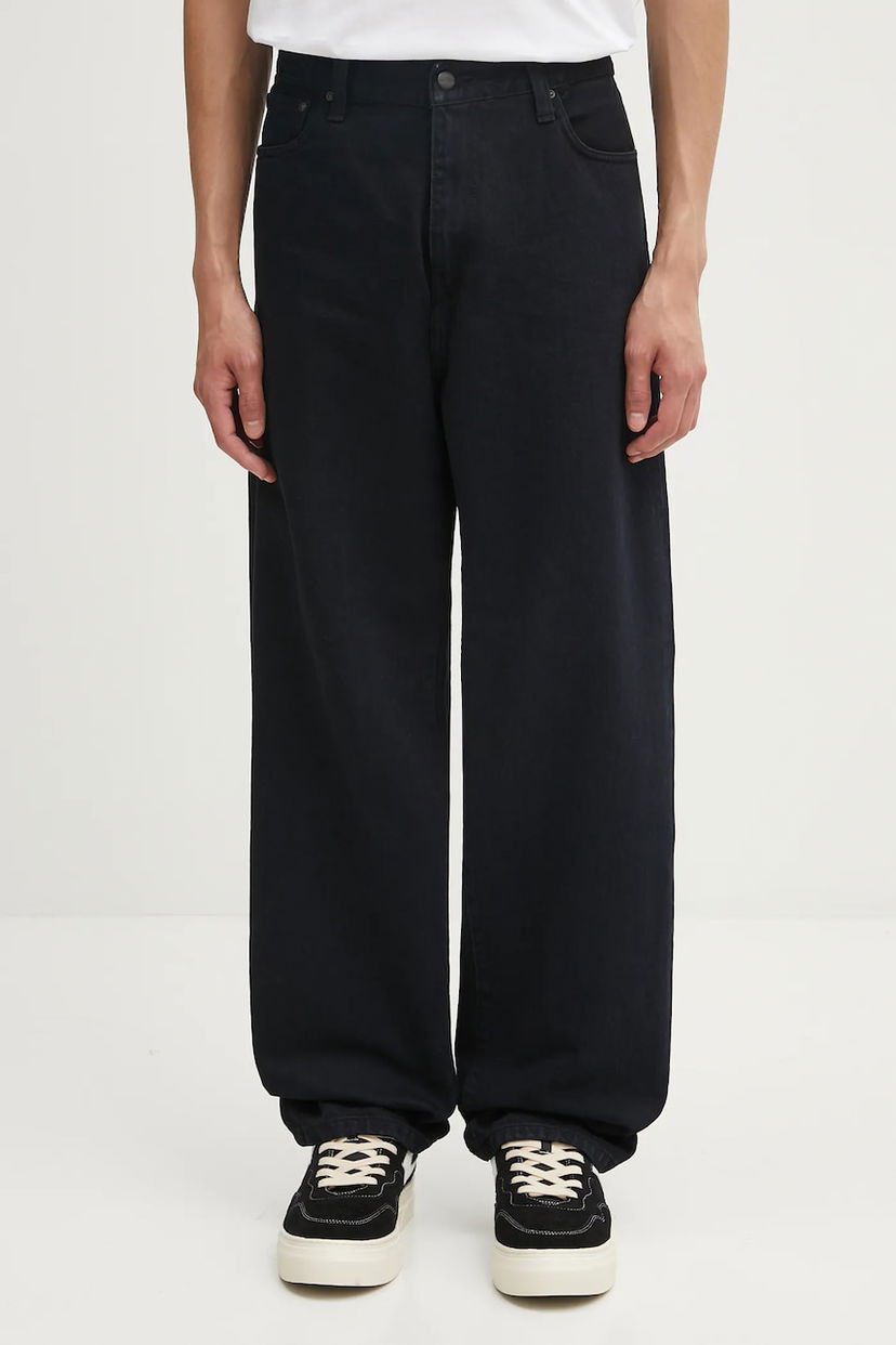 Džínsy Carhartt WIP Aaron Pant Loose Fit Wide Leg Čierna | I034237.01LF