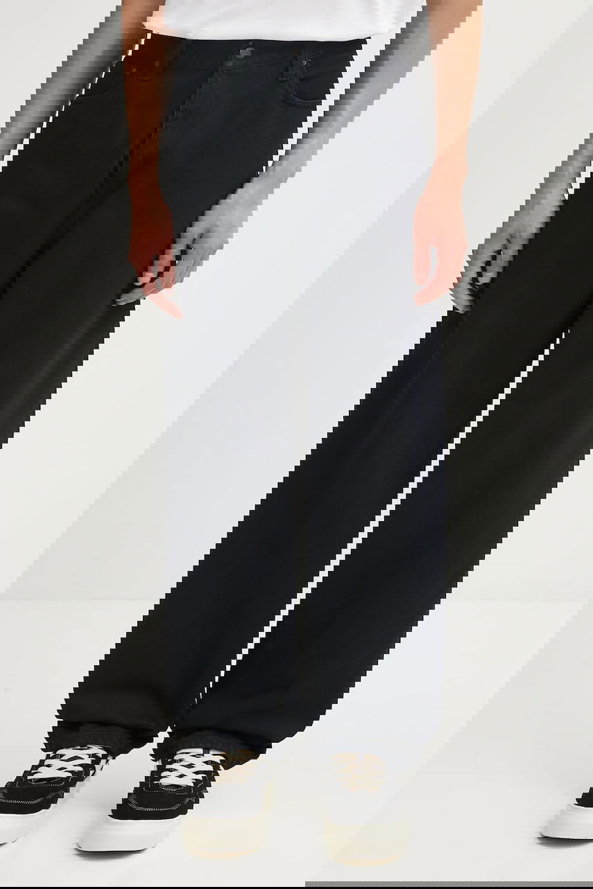 Džínsy Carhartt WIP Aaron Pant Loose Fit Wide Leg Čierna | I034237.01LF, 0