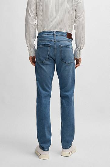 Džínsy BOSS Delaware Slim-Fit Comfort-Stretch Jeans Modrá | 50524017, 1