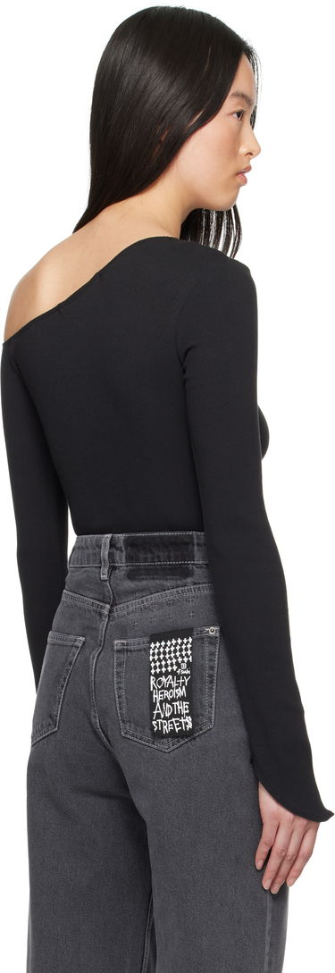 Sveter Ksubi Ksubi Blessings One Shoulder Ribbed Top Čierna | WSP25FT011, 2