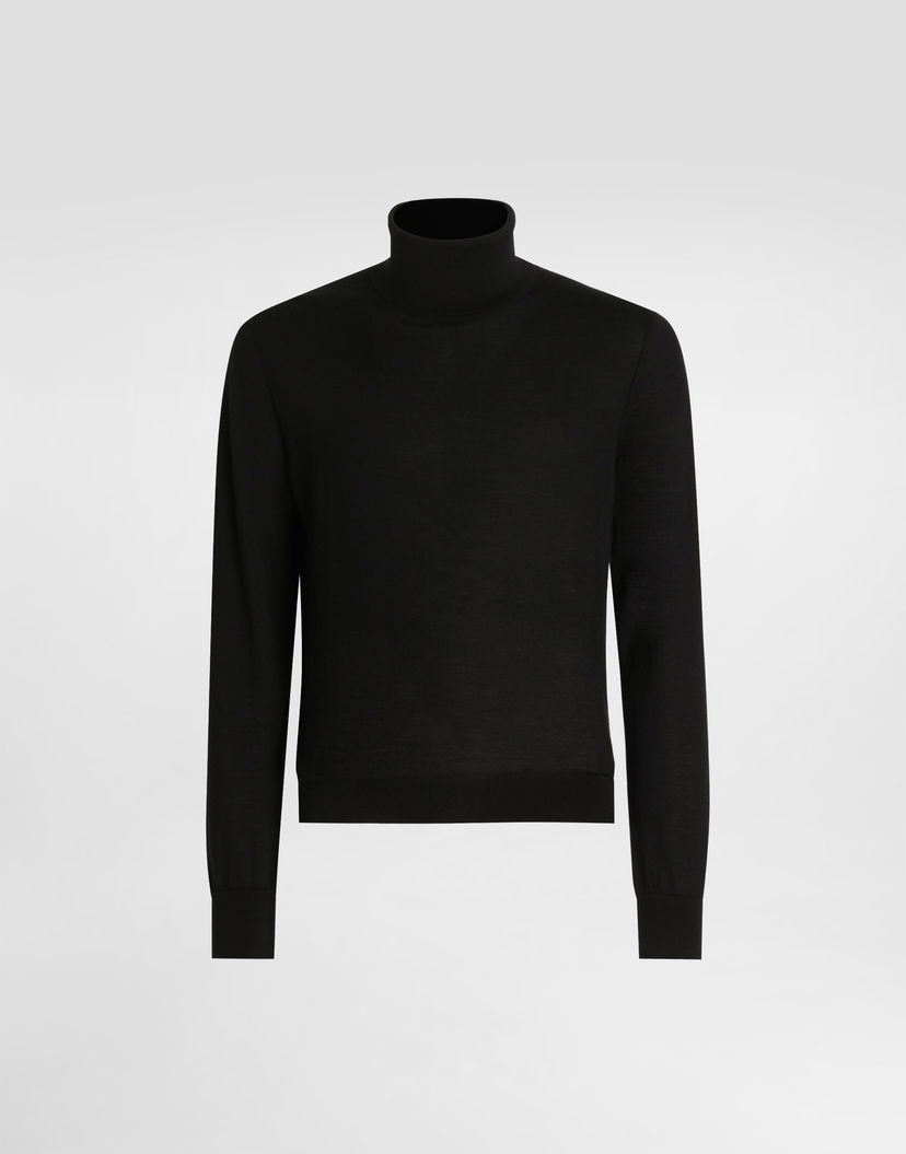 Sveter Dolce & Gabbana Dolce & Gabbana Cashmere Turtleneck Pullover Čierna | GXW05TJBW05N0000