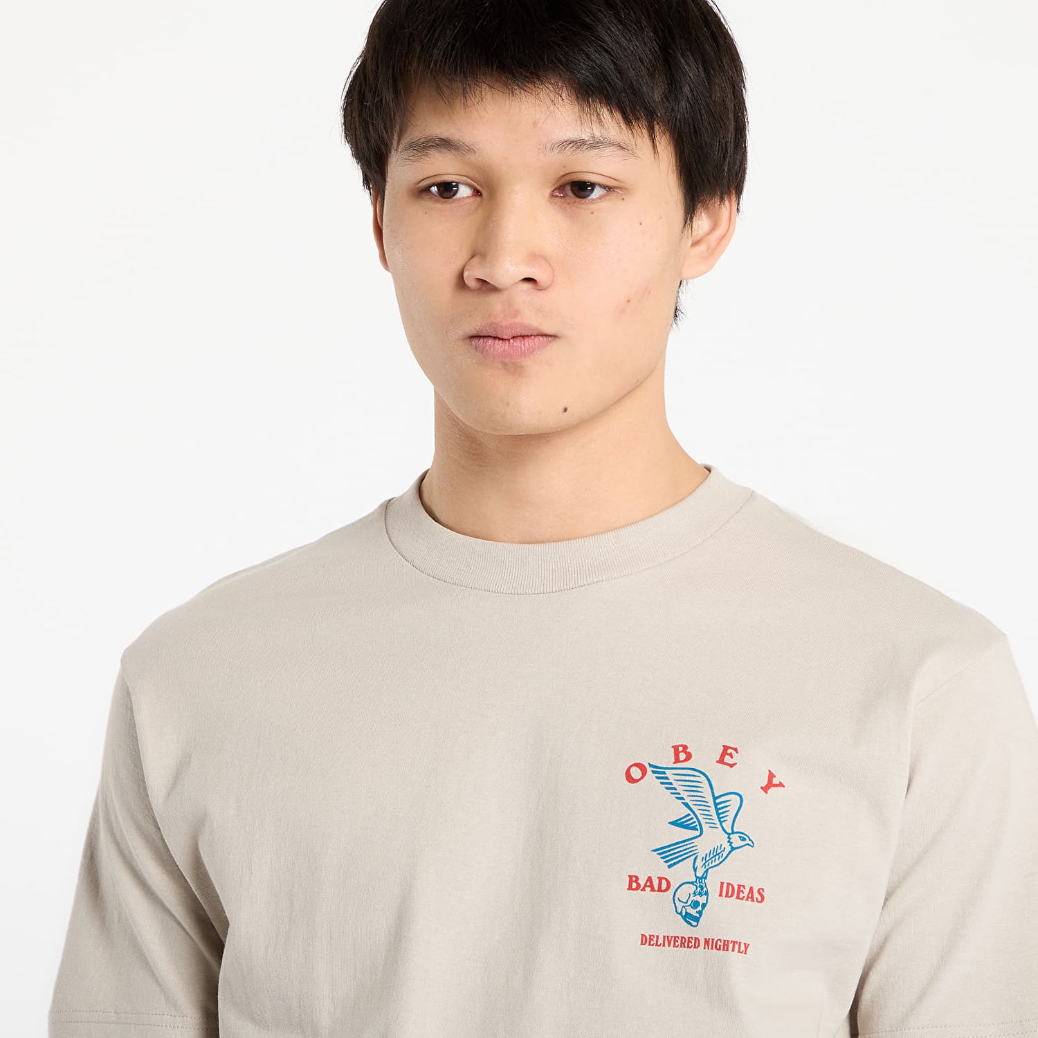 Tričko OBEY Bad Ideas Eagle Classic Short Sleeve T-Shirt Béžová | 165264268-SIG, 1