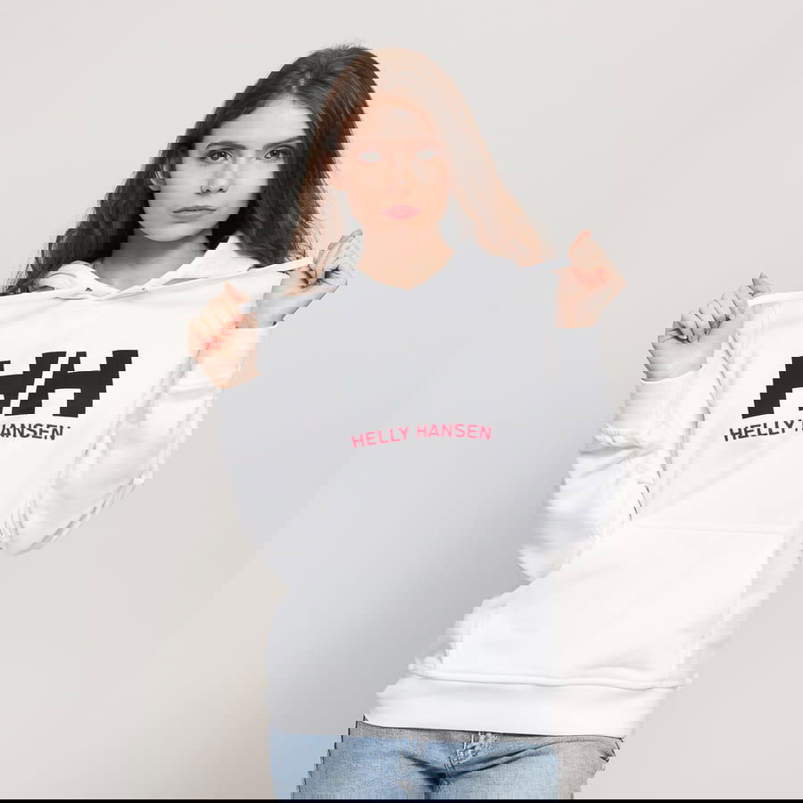 Mikina Helly Hansen Logo Hoodie Biela | 33978 001, 0
