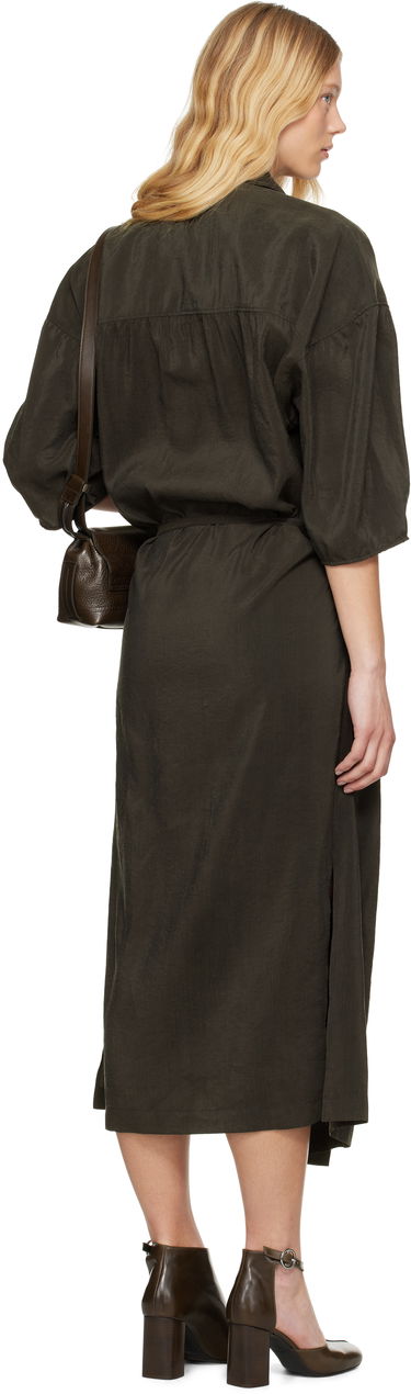 Šaty LEMAIRE Lemaire Asymmetrical Shirt Midi Dress Zelené | DR1056 LF1308, 2
