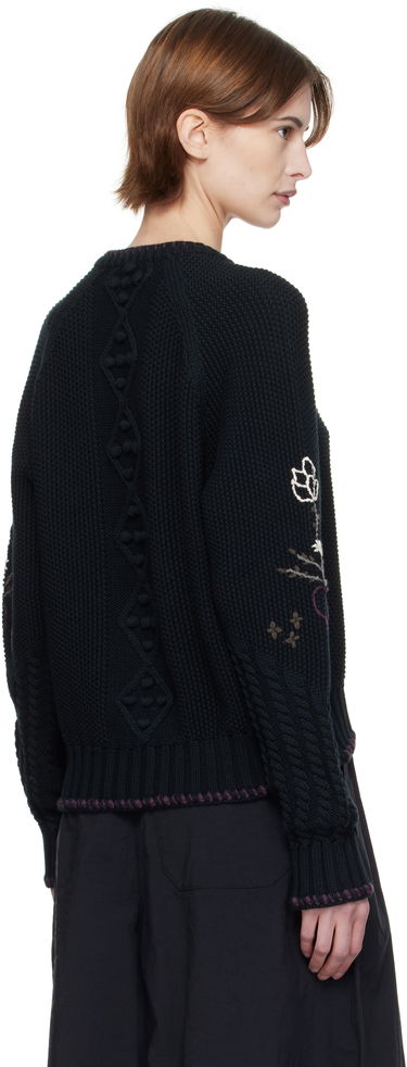 Sveter YMC YMC Lotus Embroidered Cardigan Čierna | Q8XMK, 2