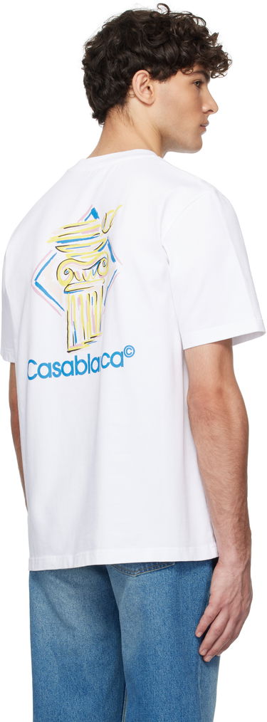 Tričko Casablanca Diamond Column Graphic T-Shirt Biela | MPS25-JTS-001-04, 2