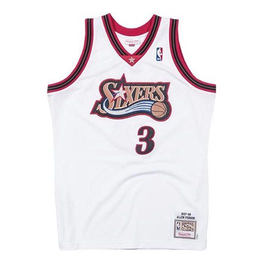 Dres Mitchell & Ness Mitchell & Ness 76ers Basketball Jersey Biela | AJY4CP19162-P76WHIT97AIV, 0