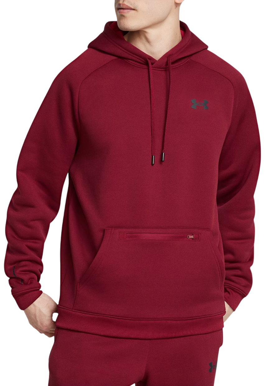 Mikina Under Armour Hoodie with kangaroo pocket Červená | 1389342-625, 0