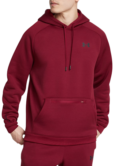 Mikina Under Armour Hoodie with kangaroo pocket Červená | 1389342-625, 0