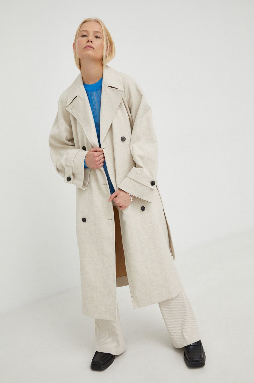 Trenčkot Samsoe Samsoe Belle Trenchcoat Béžová | F22200005, 0