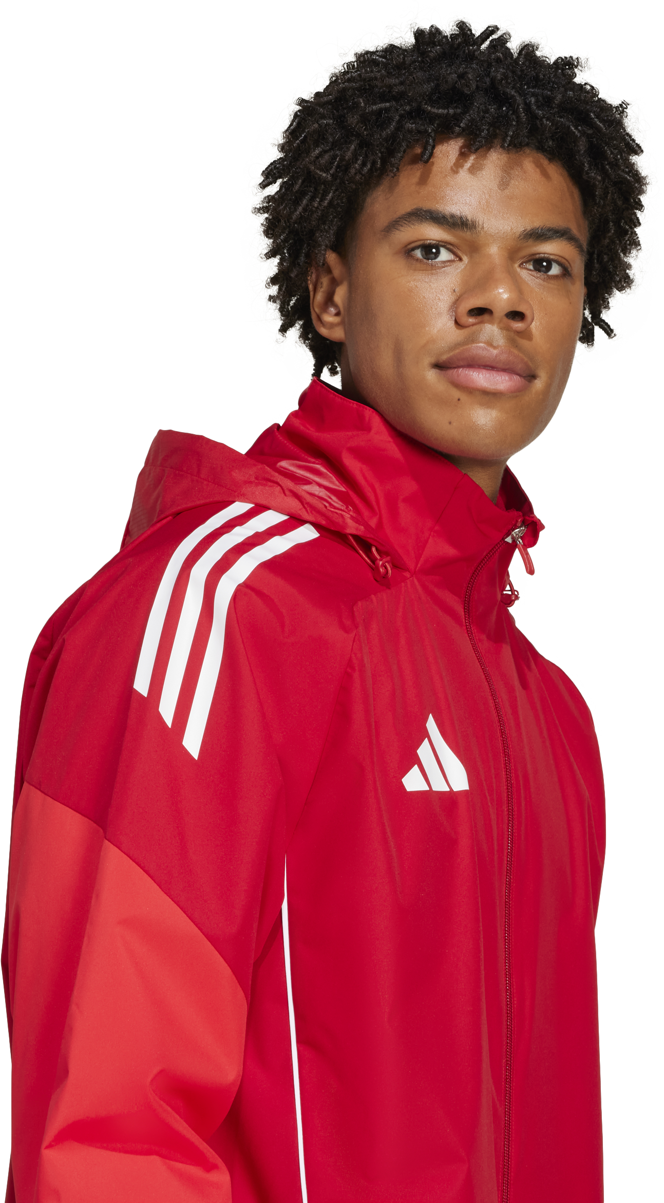 Vetrovka adidas Originals adidas TIRO25C All-Weather Hooded Jacket Červená | ji6503, 1