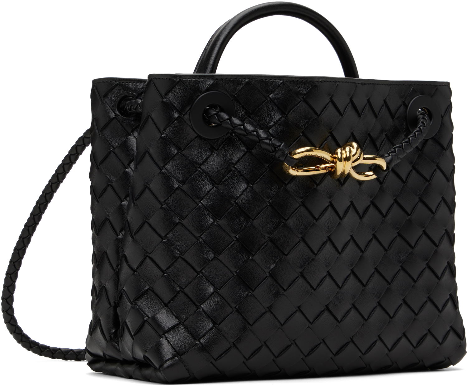 Taška cez rameno Bottega Veneta Green Small Andiamo Top Handle Bag Čierna | 766014 VCPP1, 1