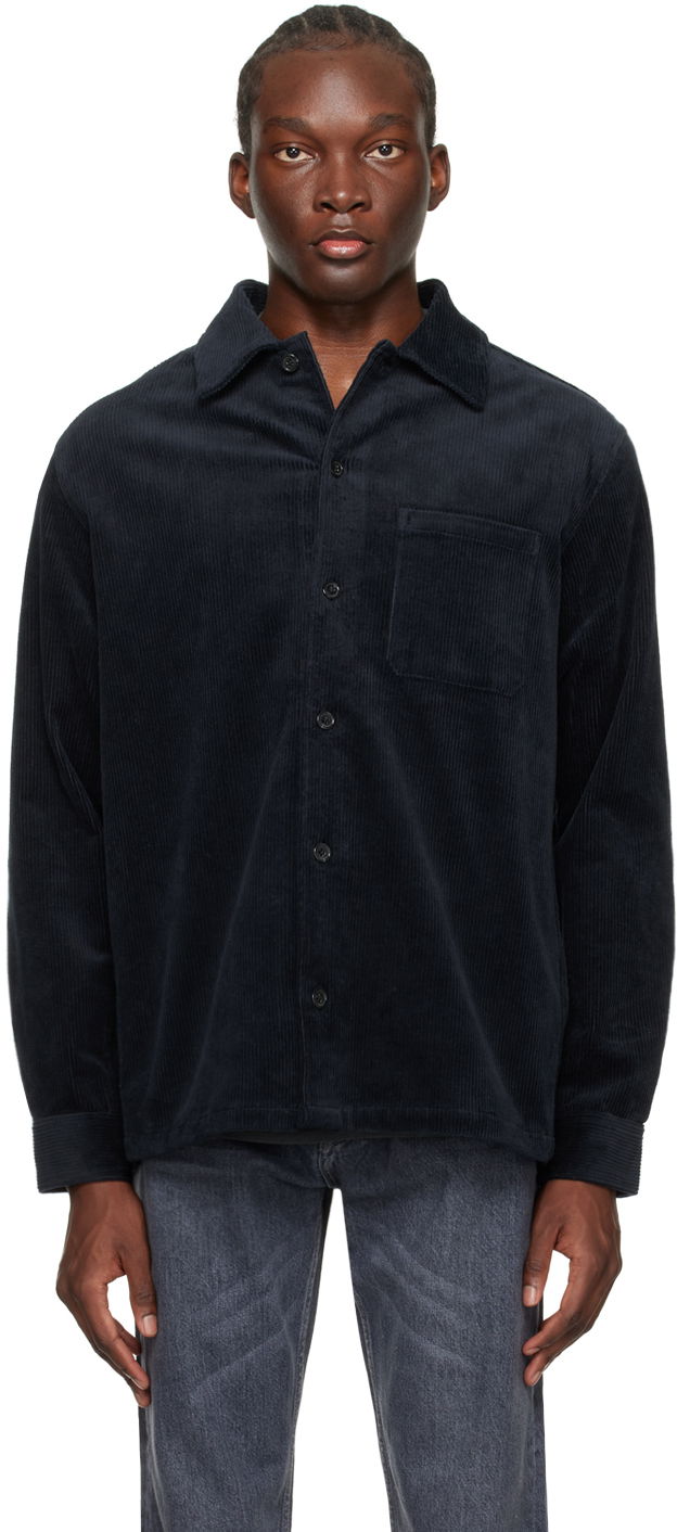 Košeľa Samsoe Samsoe Samsøe Samsøe Damon Corduroy Shirt Navy | M23300049, 0