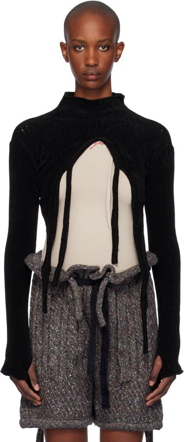 Sveter Ottolinger Ottolinger Knit Strap Long Sleeve Sweater Čierna | 707302, 0