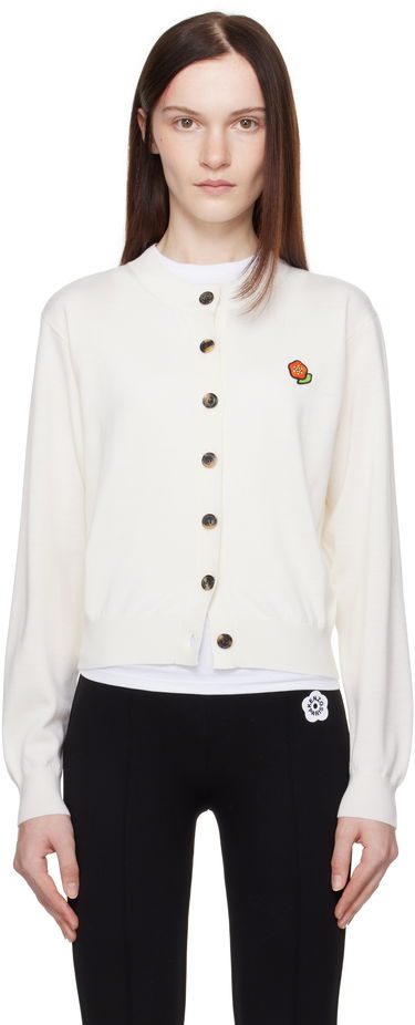 Sveter KENZO ' Pop' Embroidered Crewneck Cardigan Biela | FF52CA4823LB, 0