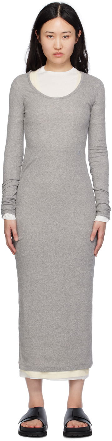 Šaty Jil Sander Layered Maxi Dress Šedá | J40FV0103_JTN357, 0
