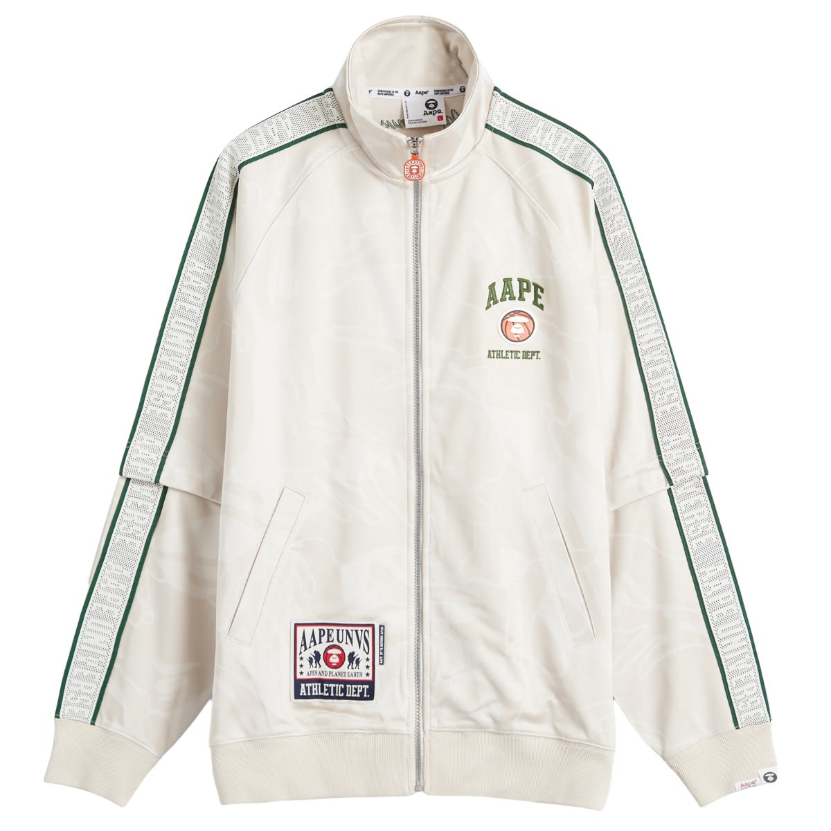 Vetrovka AAPE by A Bathing Ape AAPE Pop Sleeve Track Jacket, Size Large Béžová | AAPSWMB302XXMIVL, 0