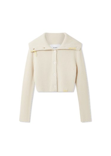 Sveter AXEL ARIGATO Cropped Knit Cardigan Biela | A3359002, 1