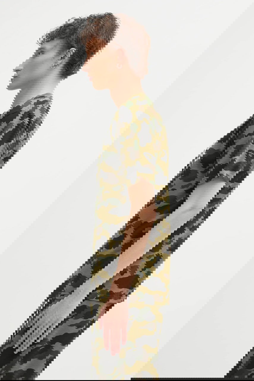 Tričko BAPE A Bathing Ape Camo College T-shirt Zelené | 001CSL301010M, 1