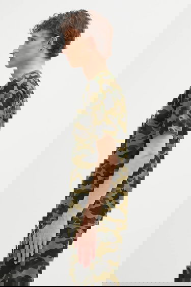 Tričko BAPE A Bathing Ape Camo College T-shirt Zelené | 001CSL301010M, 1