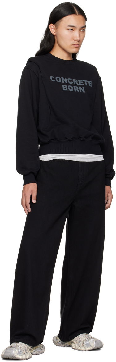 Mikina Han Kjøbenhavn Han Kjobenhavn Collared Crewneck Sweatshirt Čierna | M-134680, 3