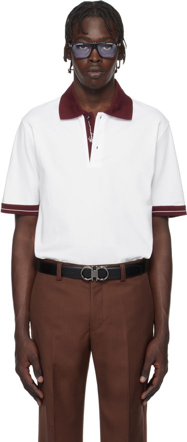 Polo tričko FERRAGAMO Salvatore Ferragamo Colorblock Polo Biela | 781017, 0