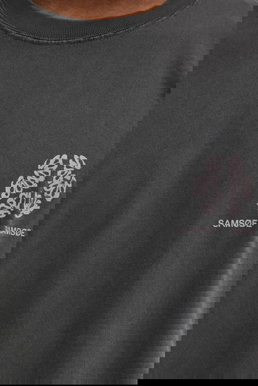 Tričko Samsoe Samsoe Printed Oversized Cotton SAJOURNAL T-Shirt Šedá | U24400006, 8