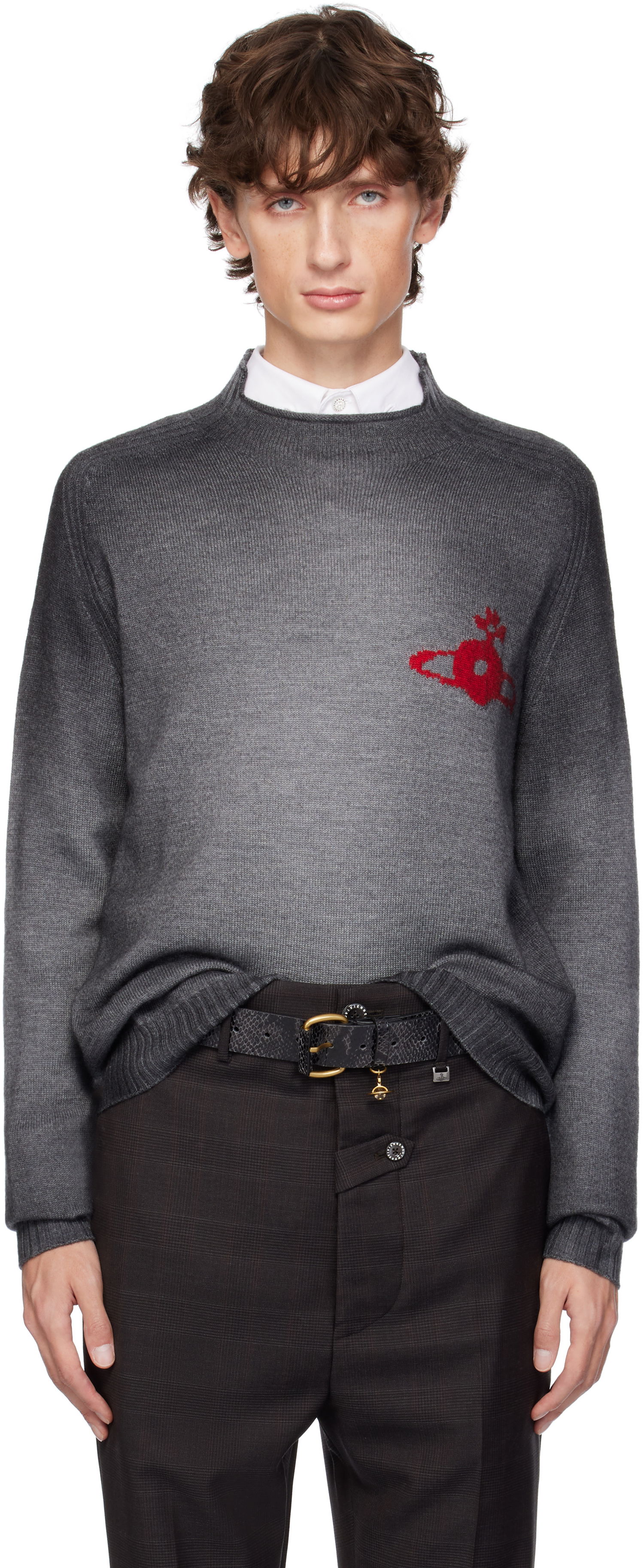 Sveter Vivienne Westwood Sweater Crewneck Šedá | 27010023-Y002U-, 0