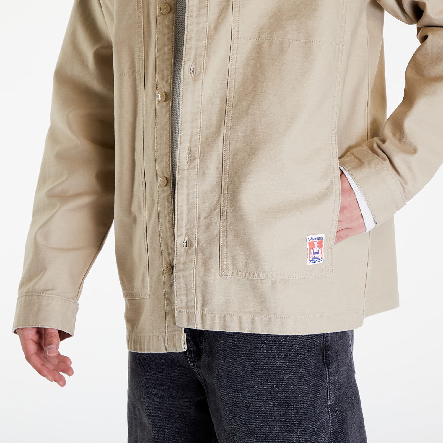 Bunda Wrangler Casey Jones Shacket Beige Béžová | 112351194, 1
