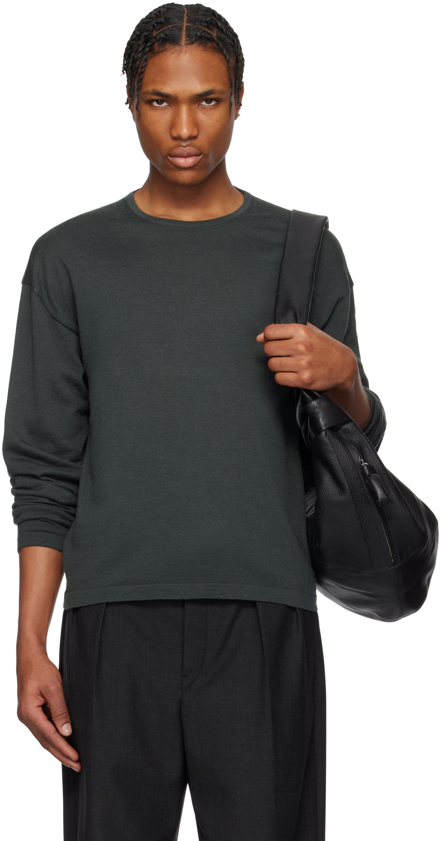 Sveter LEMAIRE Lemaire Crew Neck Sweater Zelené | TO1359 LK087, 0