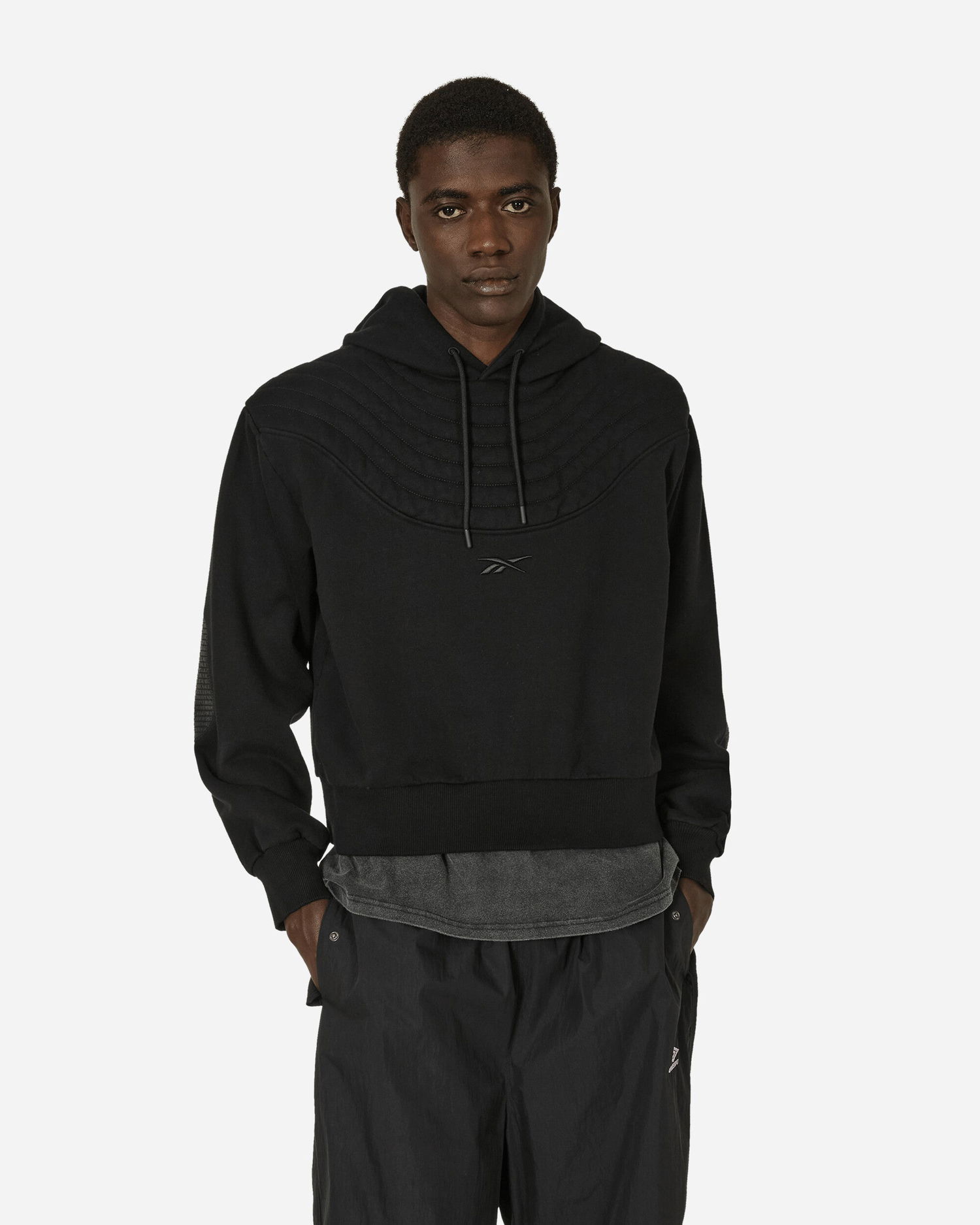 Mikina Reebok Machine-A Padded Biker Hoodie Black Čierna | RMBB005C99FLE001, 0