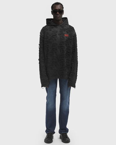 Mikina Diesel Diesel T-CRANE-LS-HOOD Distressed Hoodie XL Čierna | A16173-0SLBS-9XX, 1
