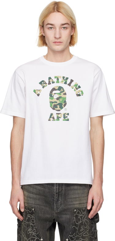 Tričko BAPE ABC Camo College T-shirt Biela | 001TEK801005M, 0