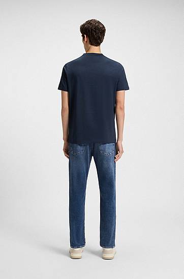 Džínsy BOSS Maine Regular-Fit Super-Stretch Jeans Modrá | 50544633, 1