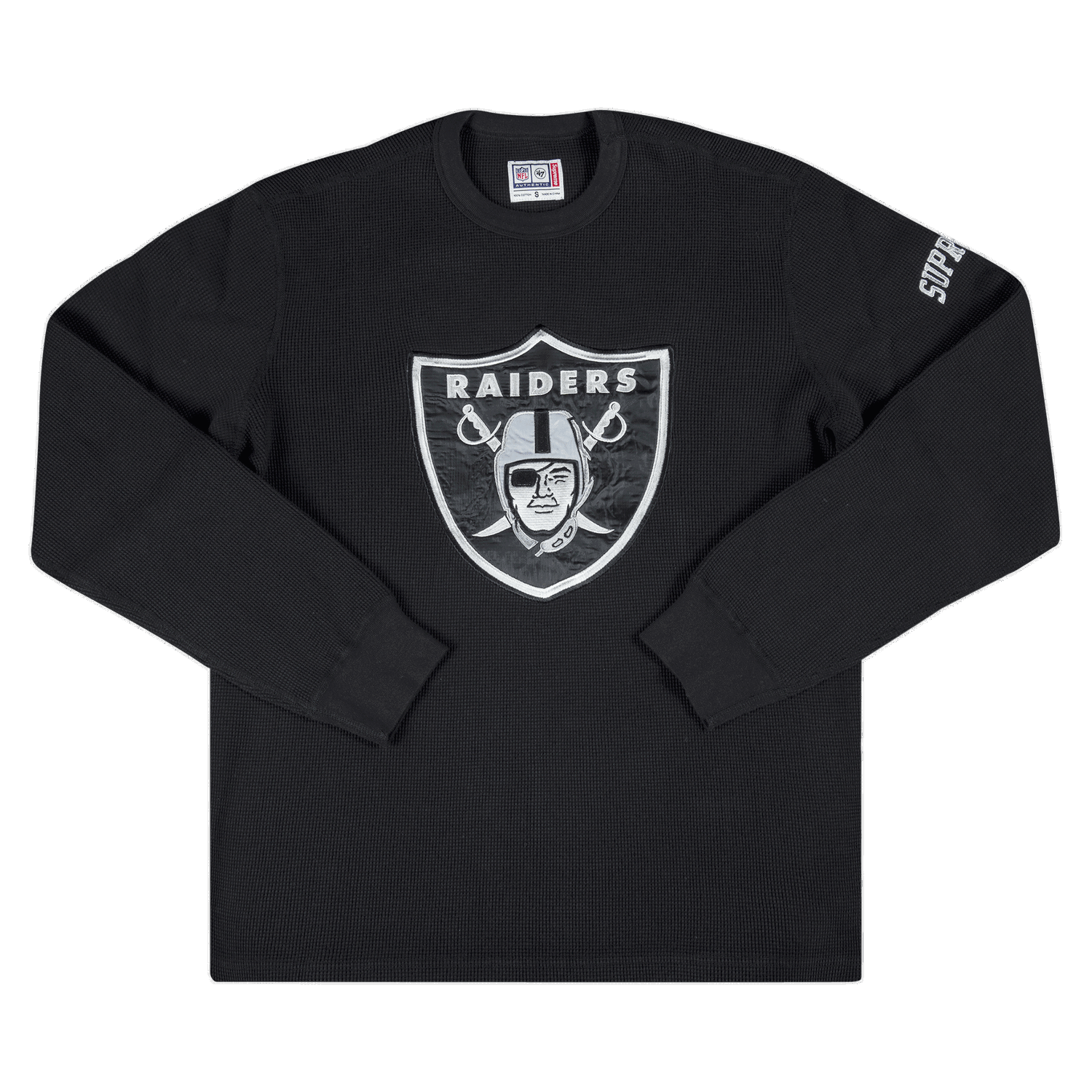Mikina Supreme NFL Raiders '47 Thermal Čierna | SS19KN60 BLACK, 0