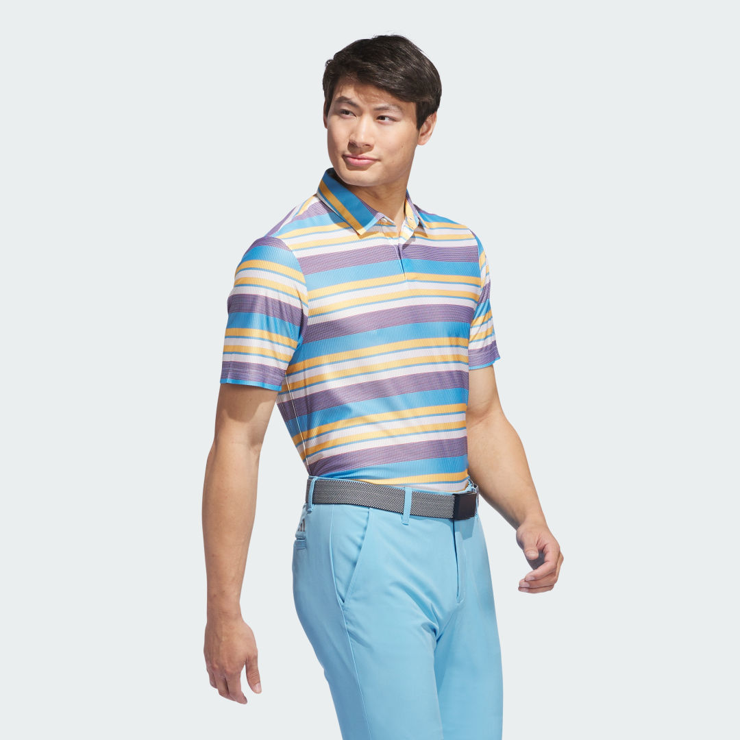 Striped Short Sleeve Polo Shirt