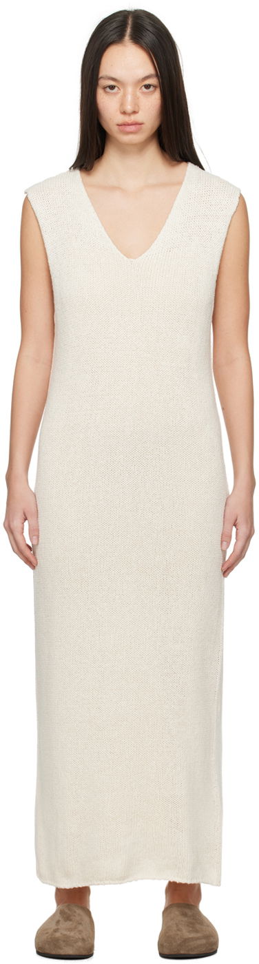 Šaty The Row Sleeveless Knit Maxi Dress Biela | 7855-Y689, 0