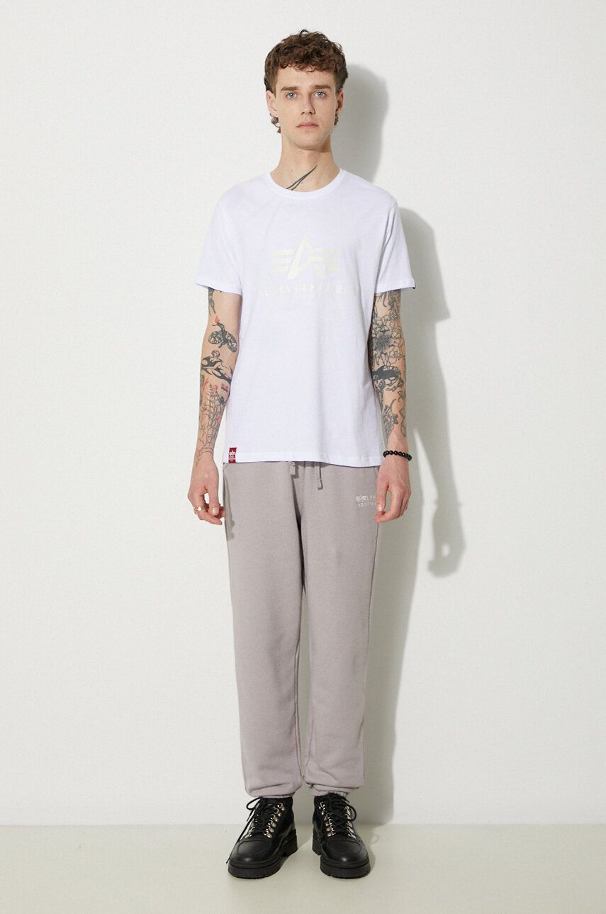 Tričko Alpha Industries Basic T Kryptonite Print T-Shirt Biela | 116521.09, 1